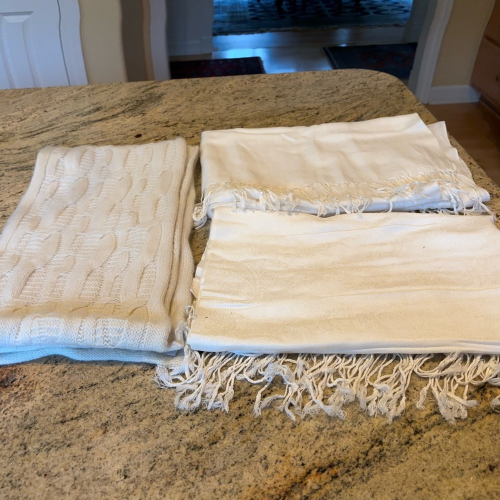 White scarves